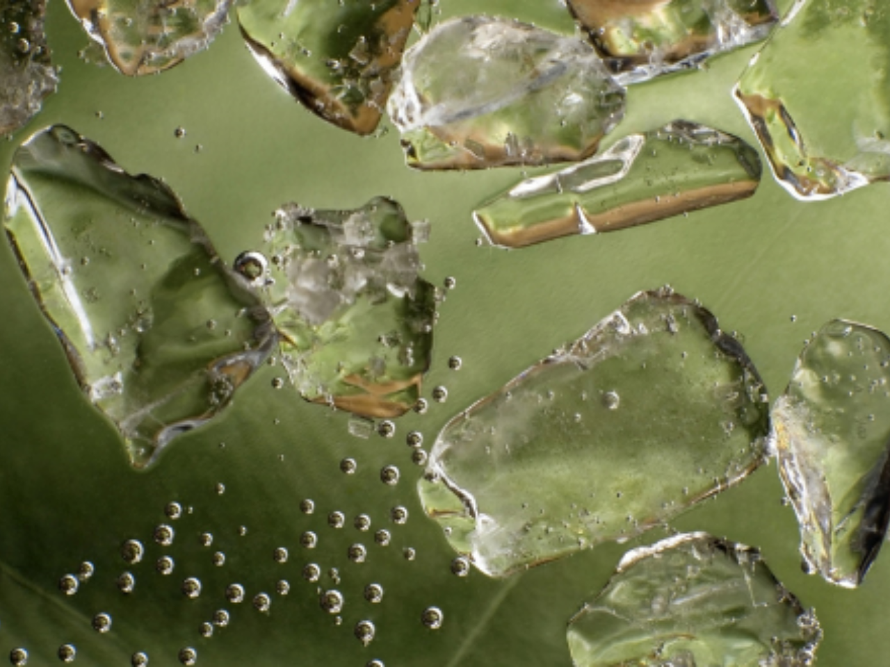 Close-up of ice crystals