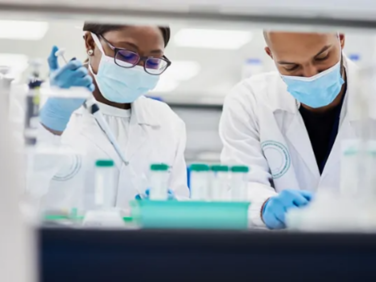 Scientists working in a lab